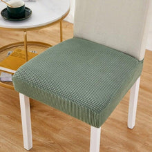 将图片加载到图库查看器，Removable Washable Anti-Dust Dinning Room Chair Seat Cushion Elastic Solid Printed Seat Cover For Chair Slipcovers For Dining Room Chair Protector Chair Cover Thick Stretch Chair Cover Removable Washable Dining Room Chair Protector Cover Seat Slipcover
