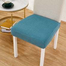 将图片加载到图库查看器，Removable Washable Anti-Dust Dinning Room Chair Seat Cushion Elastic Solid Printed Seat Cover For Chair Slipcovers For Dining Room Chair Protector Chair Cover Thick Stretch Chair Cover Removable Washable Dining Room Chair Protector Cover Seat Slipcover

