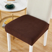 将图片加载到图库查看器，Removable Washable Anti-Dust Dinning Room Chair Seat Cushion Elastic Solid Printed Seat Cover For Chair Slipcovers For Dining Room Chair Protector Chair Cover Thick Stretch Chair Cover Removable Washable Dining Room Chair Protector Cover Seat Slipcover
