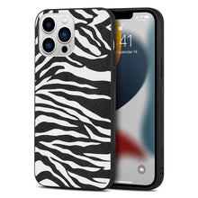 将图片加载到图库查看器，Retro Crocodile Leopard Snake Zebra Pattern Texture PU Leather Cases For iPhone 14 13 Phone Cover Unique Design Shockproof Soft Grip Leather Phone Case For iPhone
