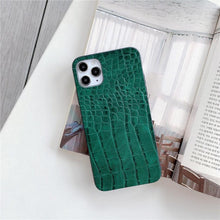 将图片加载到图库查看器，Retro Crocodile Leopard Snake Zebra Pattern Texture PU Leather Cases For iPhone 14 13 Phone Cover Unique Design Shockproof Soft Grip Leather Phone Case For iPhone
