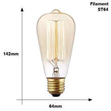 将图片加载到图库查看器，Retro Edison Bulb ST64 A19 T45 G80 G95 G125 Incandescent Light Bulb E27 220V 40W filament bulb lighting tubes Edison
