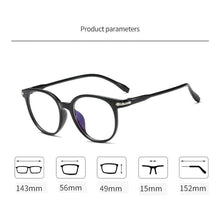 将图片加载到图库查看器，Retro Glasses Radiation Protection Optical Nearsight Frame For Men  And Women Anti Blue Computer Eyewear Unisex Blue Light Blocking Glasses Stylish Eyewear Comfortable Eye Protection UV Glare -1 -1.5 -2.0 -2.5
