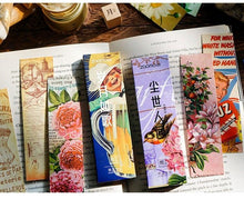 Load image into Gallery viewer, Retro Image Collection Paper Bookmarks Bookmarks For Books Share Book Markers Tab For Books Stationery Creative Poetic Bookmarks Painting Style Bookmarks Literary Bookmarks Message Cards Book Notes Paper Page Holder Reading Bookmarks For Women Men Kids
