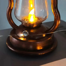 Load image into Gallery viewer, Retro Kerosene Lamp LED Horse Lantern Outdoor Waterproof Portable Rechargeable Solar Powered Flame Light
