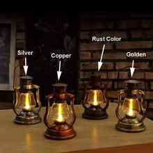 Load image into Gallery viewer, Retro Kerosene Lamp LED Horse Lantern Outdoor Waterproof Portable Rechargeable Solar Powered Flame Light
