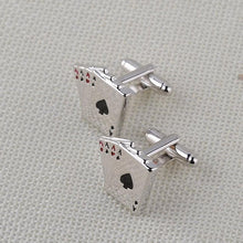 Load image into Gallery viewer, Retro Playing Cards Tie Clip Vintage Elegant Tie Clip Man Clips Unique Business Cufflinks Wedding Tie Clips For Anniversary Business Meeting And Daily Life

