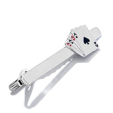 Load image into Gallery viewer, Retro Playing Cards Tie Clip Vintage Elegant Tie Clip Man Clips Unique Business Cufflinks Wedding Tie Clips For Anniversary Business Meeting And Daily Life
