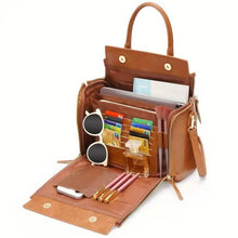 Load image into Gallery viewer, Retro PU Leather Handbag with Multi Card Slot
