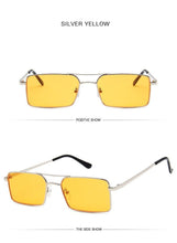 Load image into Gallery viewer, Retro Summer Rectangle Sunglasses For Women Glasses Style New Vintage Design Sun Glasses Metal Lightweight Frame Glasses For Women
