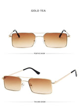 Load image into Gallery viewer, Retro Summer Rectangle Sunglasses For Women Glasses Style New Vintage Design Sun Glasses Metal Lightweight Frame Glasses For Women
