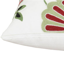 将图片加载到图库查看器，100% Cotton Embroidery Flower Pattern Pillow Cover Home Decoration Sofa Cushion Cover Housewarming Gift Pillow Case Decorative Embroidered Pillow Cover Handmade Cotton Cover For Throw Pillows Beautiful Modern Floral Patterns 45x45cm

