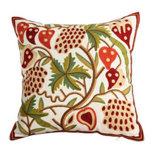将图片加载到图库查看器，100% Cotton Embroidery Flower Pattern Pillow Cover Home Decoration Sofa Cushion Cover Housewarming Gift Pillow Case Decorative Embroidered Pillow Cover Handmade Cotton Cover For Throw Pillows Beautiful Modern Floral Patterns 45x45cm
