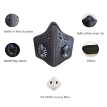将图片加载到图库查看器，Reusable Dust Proof Mask With 3 Filters
