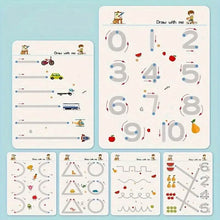 将图片加载到图库查看器，Reusable Magic Practice Workbook Set with Erasable Pen and Refills
