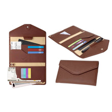 将图片加载到图库查看器，RFID Blocking Travel Passport Organizer Holder Wallet With CDC Vaccination Card Slot Protector
