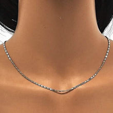 Load image into Gallery viewer, Rhodium Filled High Polish Finish Basic Necklace
