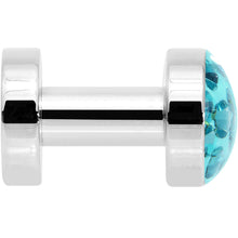 Load image into Gallery viewer, 8G Zircon Blue Ferido Crystal Steel Screw Fit Plug Set
