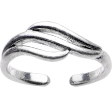 将图片加载到图库查看器，Silver Plated Leaves in the Wind Toe Ring
