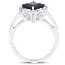 Load image into Gallery viewer, 1.99 Carat Genuine London Blue Topaz &amp; White Topaz .925 Sterling Silver Ring
