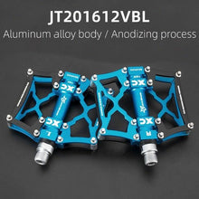 将图片加载到图库查看器，Road Bike Pedals Aluminum Alloy Anti-slip Bicycle Pedals Hollow-Carved Design Pedals Bicycle Accessories Mountain Bike Pedals Flat Bicycle Pedals Platform Cycling Sealed Bearing Aluminum Pedals For Mountain Bike
