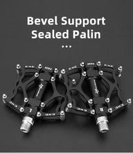 将图片加载到图库查看器，Road Bike Pedals Aluminum Alloy Anti-slip Bicycle Pedals Hollow-Carved Design Pedals Bicycle Accessories Mountain Bike Pedals Flat Bicycle Pedals Platform Cycling Sealed Bearing Aluminum Pedals For Mountain Bike
