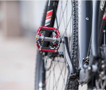 将图片加载到图库查看器，Road Bike Pedals Aluminum Alloy Anti-slip Bicycle Pedals Hollow-Carved Design Pedals Bicycle Accessories Mountain Bike Pedals Flat Bicycle Pedals Platform Cycling Sealed Bearing Aluminum Pedals For Mountain Bike
