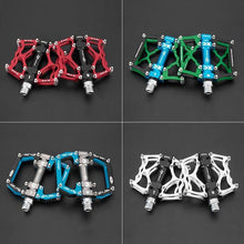 将图片加载到图库查看器，Road Bike Pedals Aluminum Alloy Anti-slip Bicycle Pedals Hollow-Carved Design Pedals Bicycle Accessories Mountain Bike Pedals Flat Bicycle Pedals Platform Cycling Sealed Bearing Aluminum Pedals For Mountain Bike
