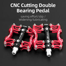 将图片加载到图库查看器，Road Bike Pedals Aluminum Alloy Anti-slip Bicycle Pedals Hollow-Carved Design Pedals Bicycle Accessories Mountain Bike Pedals Flat Bicycle Pedals Platform Cycling Sealed Bearing Aluminum Pedals For Mountain Bike
