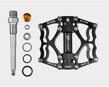 将图片加载到图库查看器，Road Bike Pedals Aluminum Alloy Anti-slip Bicycle Pedals Hollow-Carved Design Pedals Bicycle Accessories Mountain Bike Pedals Flat Bicycle Pedals Platform Cycling Sealed Bearing Aluminum Pedals For Mountain Bike
