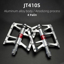 将图片加载到图库查看器，Road Bike Pedals Aluminum Alloy Anti-slip Bicycle Pedals Hollow-Carved Design Pedals Bicycle Accessories Mountain Bike Pedals Flat Bicycle Pedals Platform Cycling Sealed Bearing Aluminum Pedals For Mountain Bike
