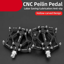 将图片加载到图库查看器，Road Bike Pedals Aluminum Alloy Anti-slip Bicycle Pedals Hollow-Carved Design Pedals Bicycle Accessories Mountain Bike Pedals Flat Bicycle Pedals Platform Cycling Sealed Bearing Aluminum Pedals For Mountain Bike
