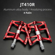 将图片加载到图库查看器，Road Bike Pedals Aluminum Alloy Anti-slip Bicycle Pedals Hollow-Carved Design Pedals Bicycle Accessories Mountain Bike Pedals Flat Bicycle Pedals Platform Cycling Sealed Bearing Aluminum Pedals For Mountain Bike
