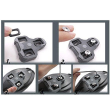 Load image into Gallery viewer, Road Pedal Cycling Shoes Cleats Self Locking Pedal Anti-Slip Cleat Compatible Look Road Bike Cycling Accessories Road Bike Cleats For Speed Cleats Indoor Outdoor Spin Cycling Pedals Cleat And Bicycle Clips Set
