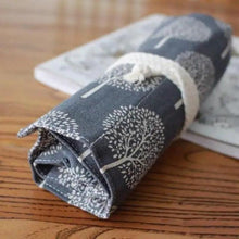 将图片加载到图库查看器，Roll Up Canvas Wrap Pencil Bag For Students Stylish Stationary Storage Pouch Unique Pencil Case For School

