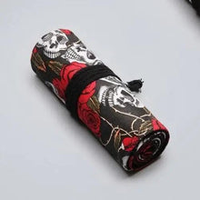 将图片加载到图库查看器，Roll Up Canvas Wrap Pencil Bag For Students Stylish Stationary Storage Pouch Unique Pencil Case For School
