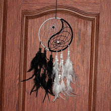 将图片加载到图库查看器，Romantic Dream Catcher Tree of Life Brown Native Handmade Traditional Dream Catcher Yin Yang 50" Long Home Decoration Feather Dream-catcher For Bedroom Wall Hanging Home Decor Wedding Party Blessing Gift
