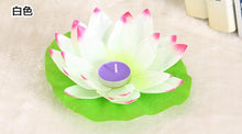 Load image into Gallery viewer, Romantic Lotus Lamps Wishing Water Floating Candle Light Birthday Wedding Party Decoration  Lotus LED Candle Floating Candle Lights Up When It Meets Water Battery Powered Flameless Candle Light Waterproof Night Light For Festival Wedding Home Garden Pond
