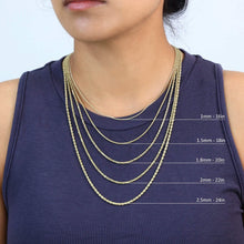 Load image into Gallery viewer, Rope Chain in Yellow Gold - 10mm
