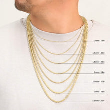 Load image into Gallery viewer, Rope Chain in Yellow Gold - 10mm
