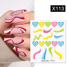 Load image into Gallery viewer, Rose Gold Star 3D Nail Stickers Silver Black White Star Heart Transfer Stickers for Nails DIY Decals Manicures Decoration Tips Nail Art Decals Water Transfer Nail Decals Sticker For Pretty Girl Self-Adhesive Nail Decals Designer Nail Stickers for Acrylic
