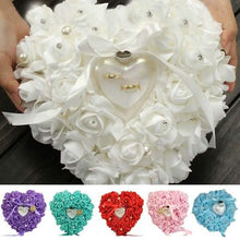 将图片加载到图库查看器，Rose Pillow Heart Cushion Ring Holder
