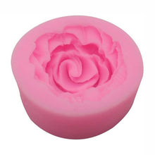 将图片加载到图库查看器，Rose Silicone Cake Mold 3D Flower Fondant Mold Cupcake Jelly Candy Chocolate Decoration Baking Tool Moulds Flower Bloom Rose Shape Silicone Fondant Soap
