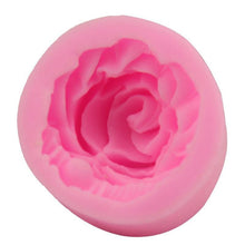 将图片加载到图库查看器，Rose Silicone Cake Mold 3D Flower Fondant Mold Cupcake Jelly Candy Chocolate Decoration Baking Tool Moulds Flower Bloom Rose Shape Silicone Fondant Soap
