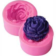将图片加载到图库查看器，Rose Silicone Cake Mold 3D Flower Fondant Mold Cupcake Jelly Candy Chocolate Decoration Baking Tool Moulds Flower Bloom Rose Shape Silicone Fondant Soap
