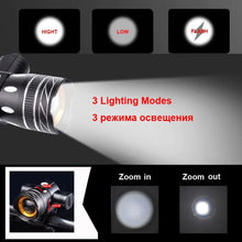 Load image into Gallery viewer, Rotatable Bicycle Light 800 Lumen Led Bike Headlight Zoom USB Rechargeable Aluminum Alloy Bike Lights Front And Back Powerful USB Rechargeable Bicycle Light Waterproof Bike Headlight Taillight 5000mAh
