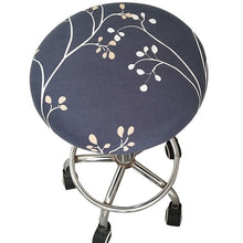将图片加载到图库查看器，Round Chair Cover Bar Stool Cover Elastic Seat Cover Home Chair Slipcover Round Chair Bar Stool Floral Printed Padded Round Bar Stool Cover Cushion With Elastic Fabric Round Chair Seat Cushion For Wooden Metal Stools 30-40cm
