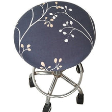 将图片加载到图库查看器，Round Chair Cover Bar Stool Cover Elastic Seat Cover Home Chair Slipcover Round Chair Bar Stool Floral Printed Padded Round Bar Stool Cover Cushion With Elastic Fabric Round Chair Seat Cushion For Wooden Metal Stools 30-40cm
