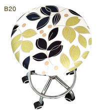 将图片加载到图库查看器，Round Chair Cover Bar Stool Cover Elastic Seat Cover Home Chair Slipcover Round Chair Bar Stool Floral Printed Padded Round Bar Stool Cover Cushion With Elastic Fabric Round Chair Seat Cushion For Wooden Metal Stools 30-40cm
