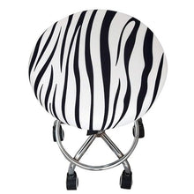 将图片加载到图库查看器，Round Chair Cover Bar Stool Cover Elastic Seat Cover Home Chair Slipcover Round Chair Bar Stool Floral Printed Padded Round Bar Stool Cover Cushion With Elastic Fabric Round Chair Seat Cushion For Wooden Metal Stools 30-40cm
